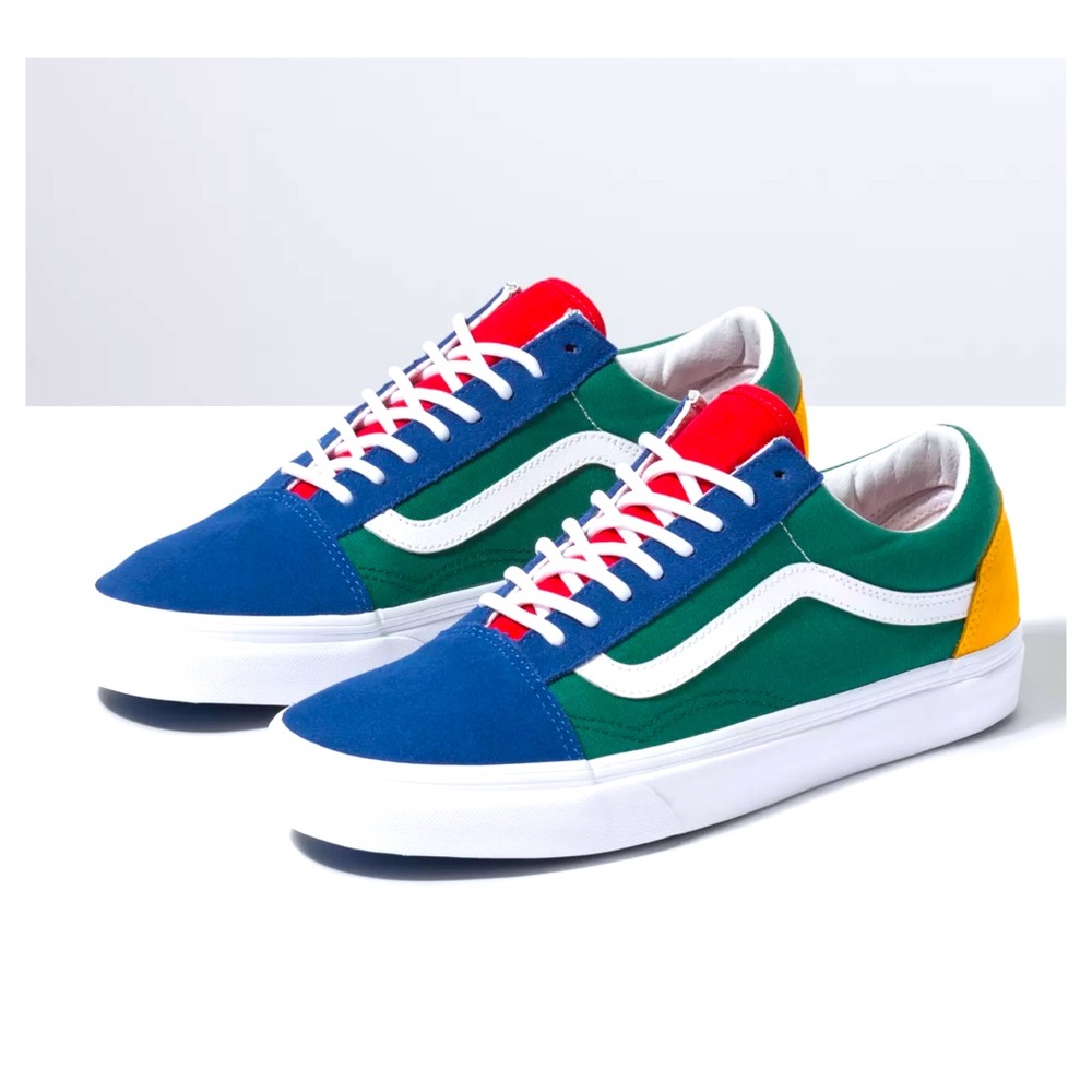 Colorful multicolor colorblock vans